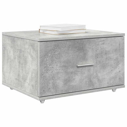 vidaXL Schubladenschrank Mit Rad Beton Grau 55 x 45 x 31 cm