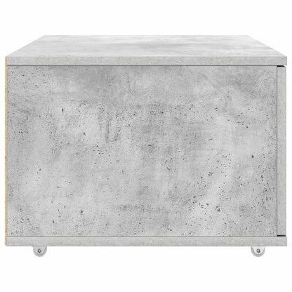 vidaXL Schubladenschrank Mit Rad Beton Grau 55 x 45 x 31 cm
