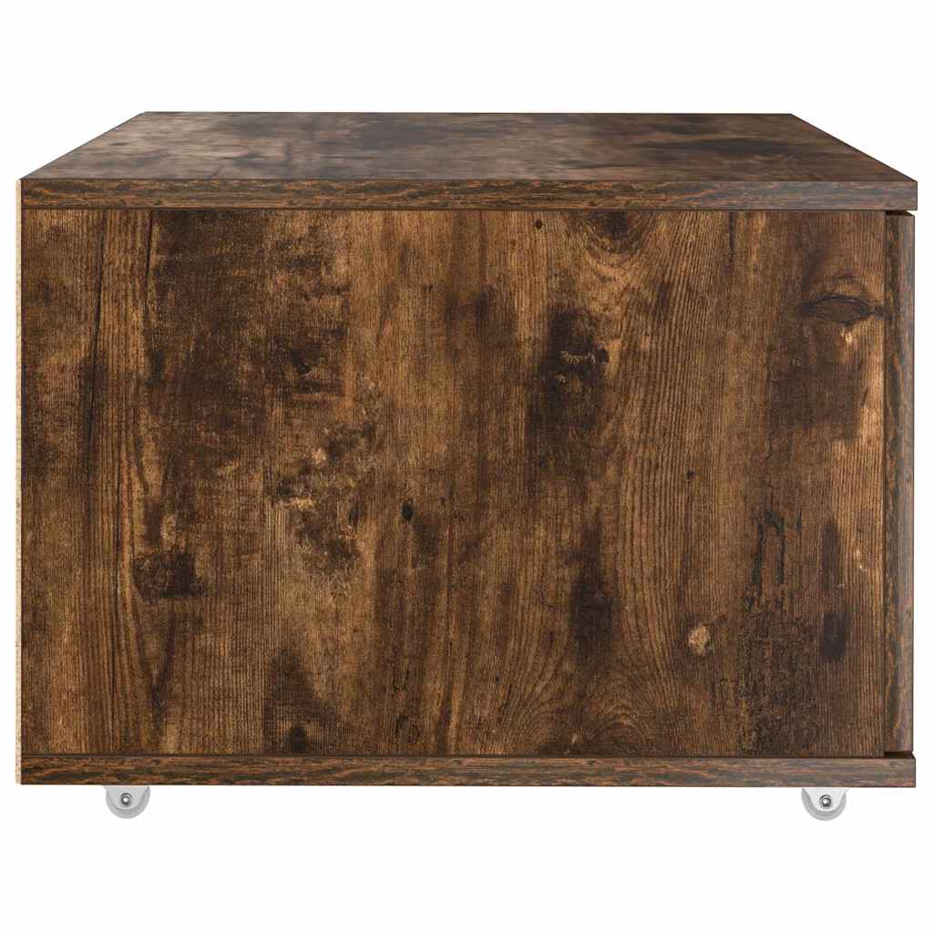 vidaXL Schubladenschrank Mit Rad Geräucherte Eiche 55 x 45 x 31 cm