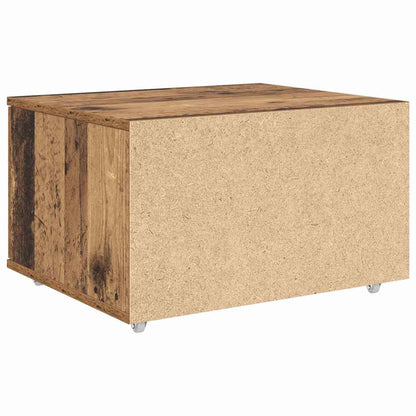 Schubladenschrank Mit Rad Altholz 55 x 45 x 31 cm