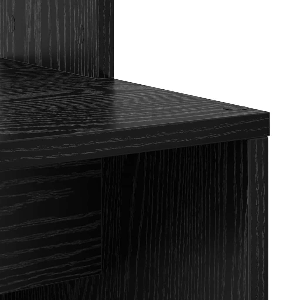 vidaXL Schreibtisch Schwarz Eichen-Optik 78,5 x 37 x 154,5 cm