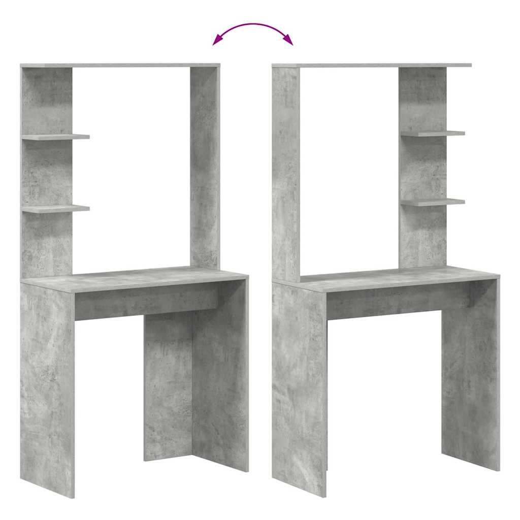 vidaXL Schreibtisch Beton Grau 78,5 x 37 x 154,5 cm Holzwerkstoff