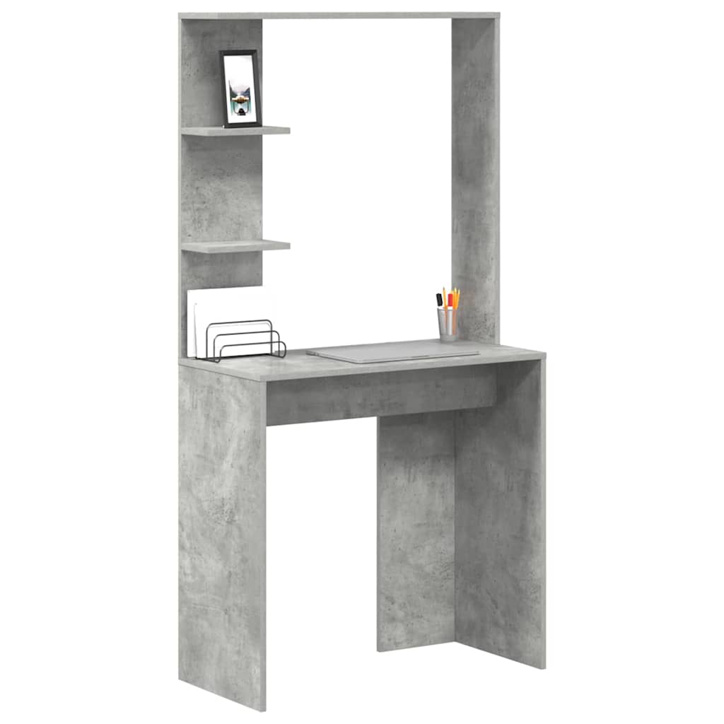vidaXL Schreibtisch Beton Grau 78,5 x 37 x 154,5 cm Holzwerkstoff