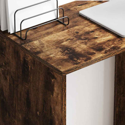 vidaXL Schreibtisch mit Regal Geräucherte Eiche 78,5 x 37 x 154,5 cm