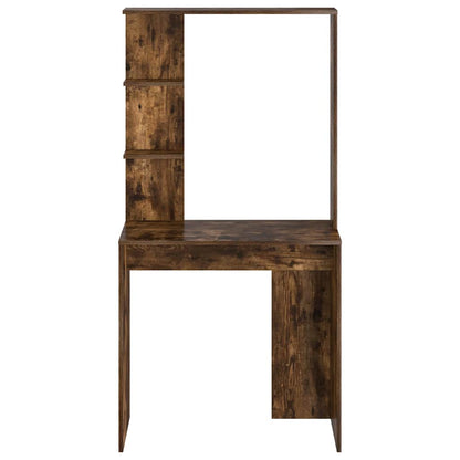 vidaXL Schreibtisch mit Regal Geräucherte Eiche 78,5 x 37 x 154,5 cm