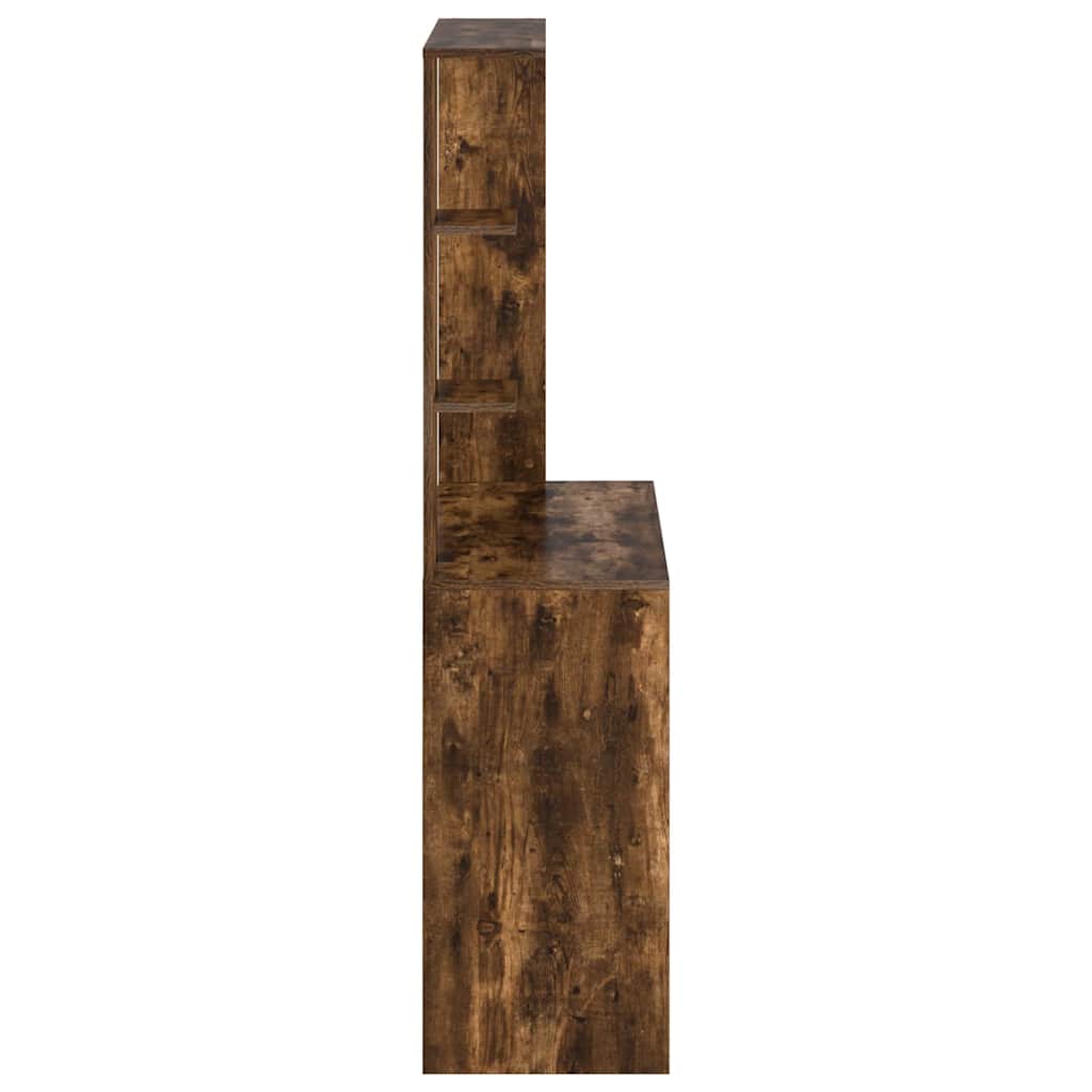 vidaXL Schreibtisch mit Regal Geräucherte Eiche 78,5 x 37 x 154,5 cm