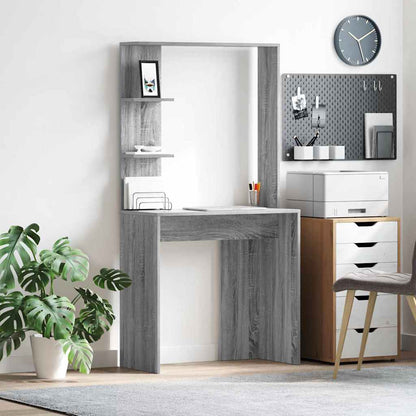 vidaXL Schreibtisch Graues Sonoma 78,5 x 37 x 154,5 cm Holzwerkstoff