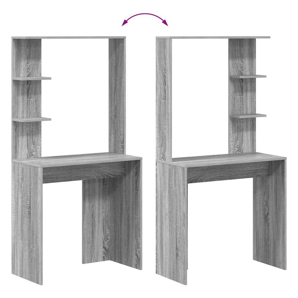 vidaXL Schreibtisch Graues Sonoma 78,5 x 37 x 154,5 cm Holzwerkstoff