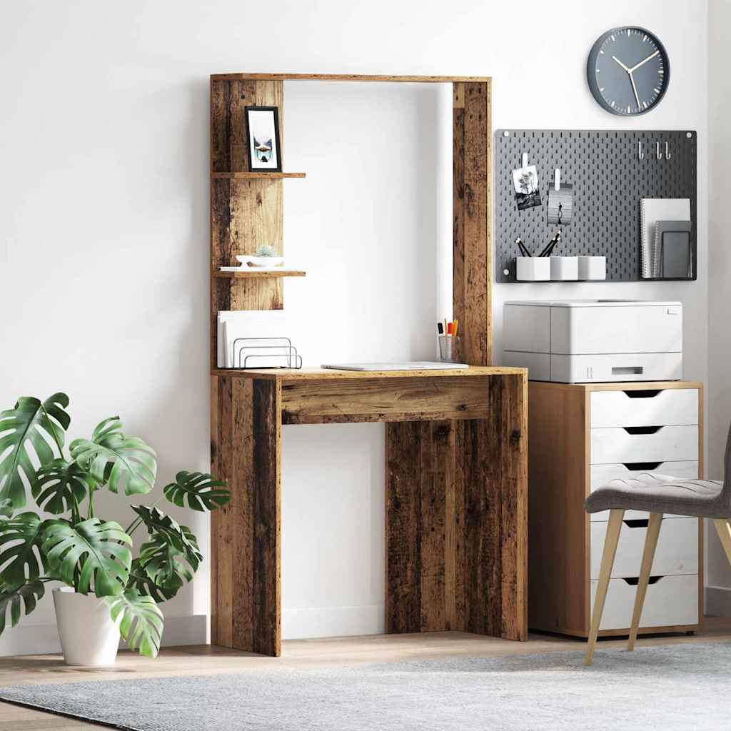 vidaXL Schreibtisch Altholz 78,5 x 37 x 154,5 cm Holzwerkstoff