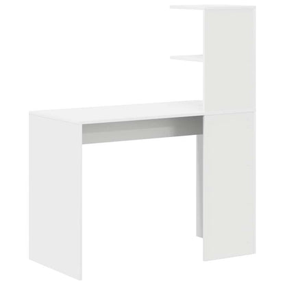 vidaXL Schreibtisch mit Regal Weiß 102 x 50 x 124 cm Holzwerkstoff