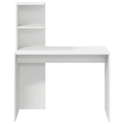 vidaXL Schreibtisch mit Regal Weiß 102 x 50 x 124 cm Holzwerkstoff