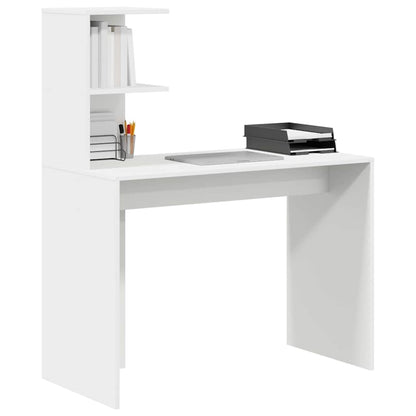 vidaXL Schreibtisch mit Regal Weiß 102 x 50 x 124 cm Holzwerkstoff