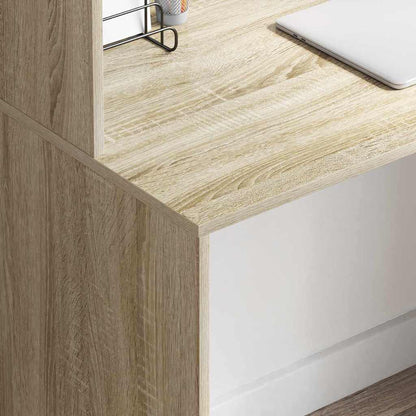 vidaXL Schreibtisch Sonoma-Eiche 102 x 50 x 124 cm Holzwerkstoff