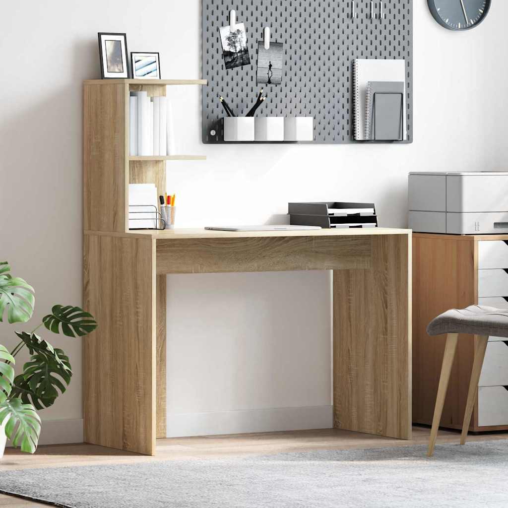 vidaXL Schreibtisch Sonoma-Eiche 102 x 50 x 124 cm Holzwerkstoff