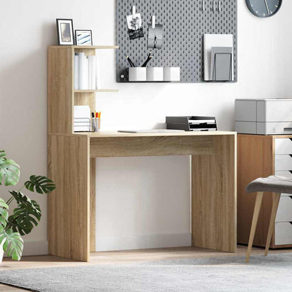 vidaXL Schreibtisch Sonoma-Eiche 102 x 50 x 124 cm Holzwerkstoff
