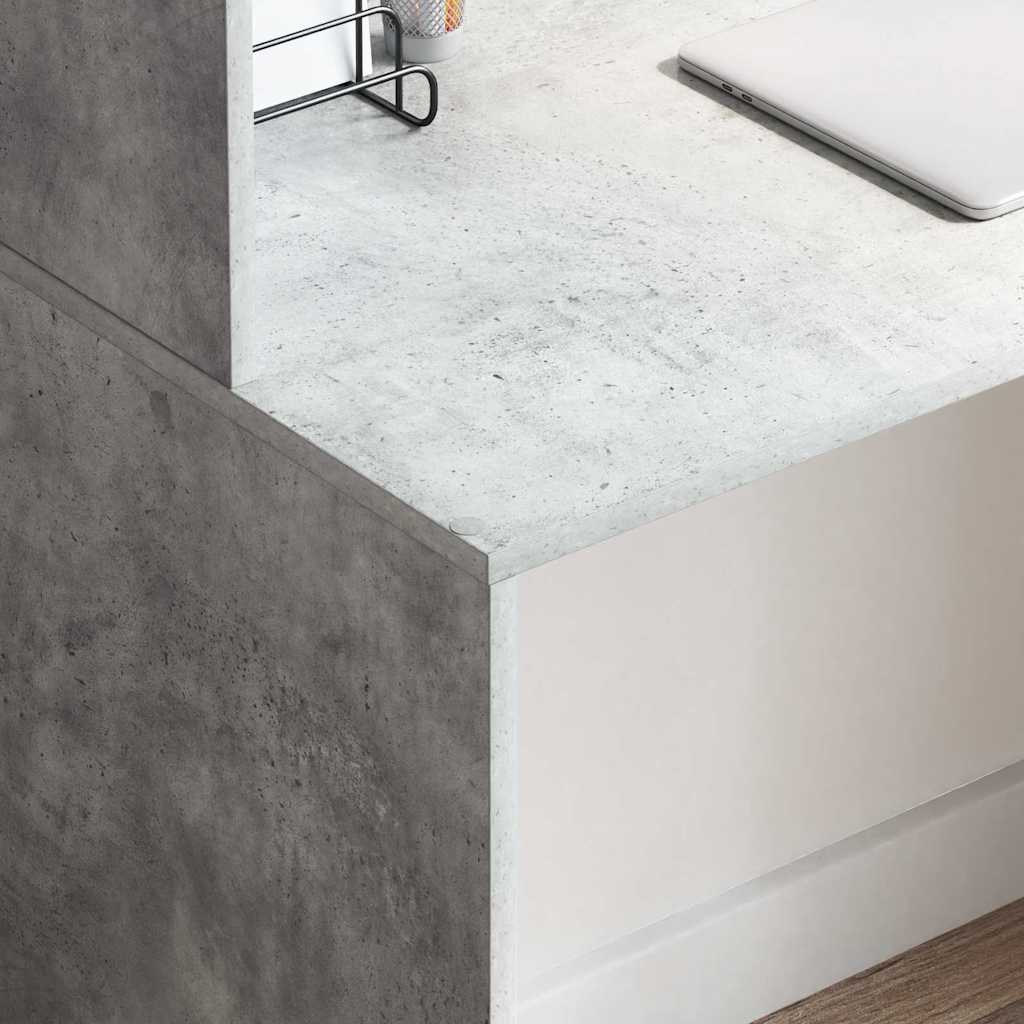 vidaXL Schreibtisch Beton Grau 102 x 50 x 124 cm Holzwerkstoff