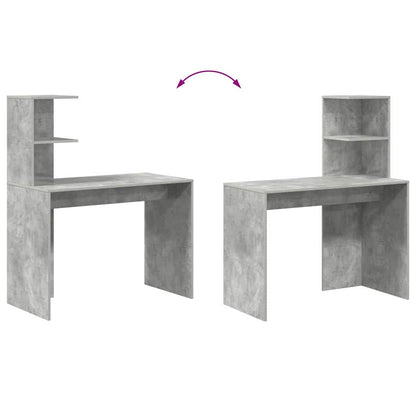 vidaXL Schreibtisch Beton Grau 102 x 50 x 124 cm Holzwerkstoff