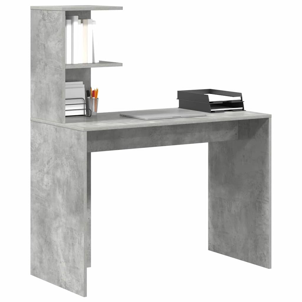 vidaXL Schreibtisch Beton Grau 102 x 50 x 124 cm Holzwerkstoff
