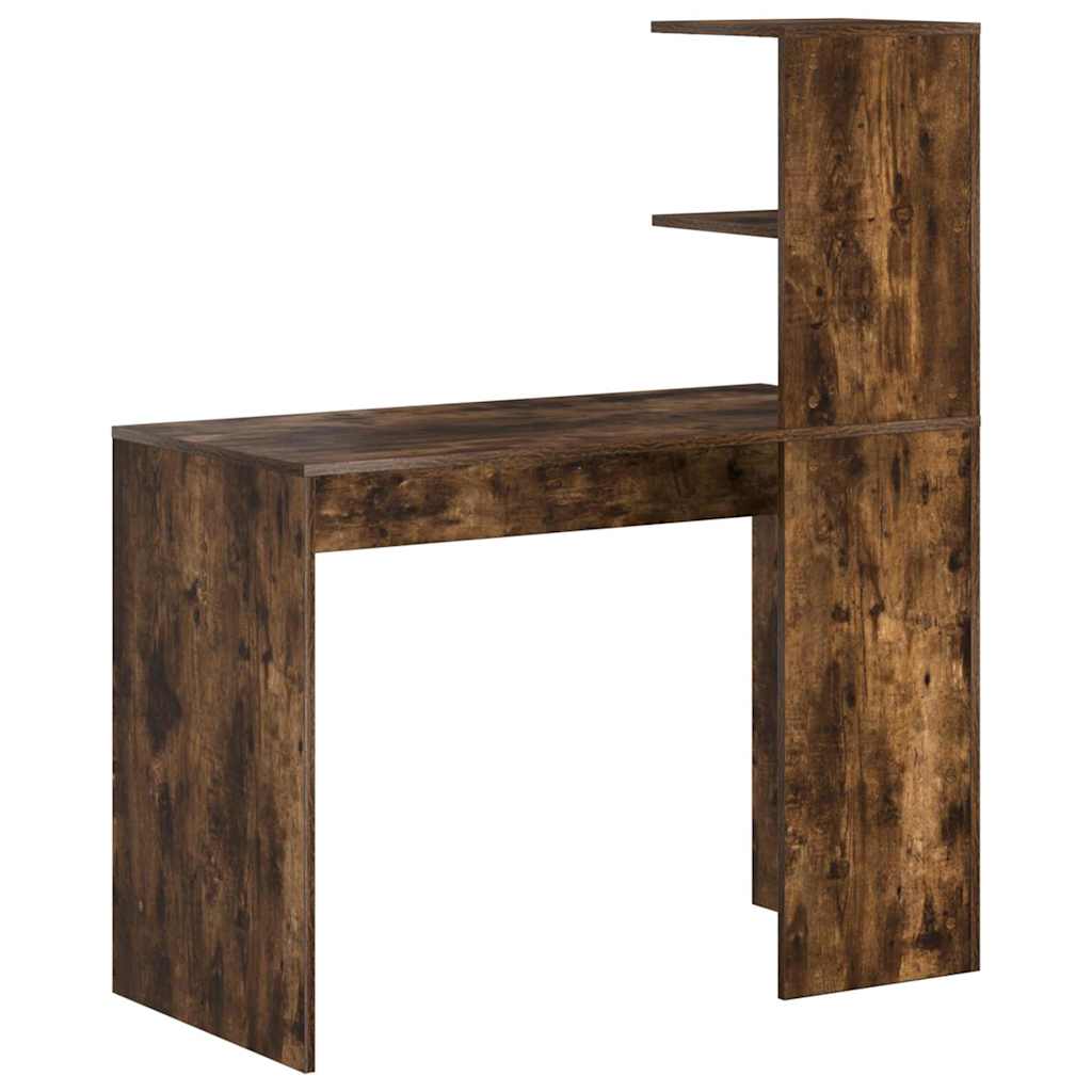 vidaXL Schreibtisch Geräucherte Eiche 102 x 50 x 124 cm Holzwerkstoff