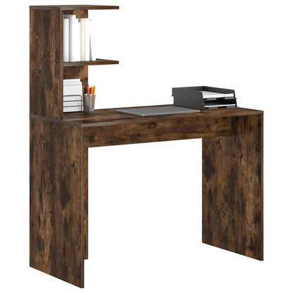 vidaXL Schreibtisch Geräucherte Eiche 102 x 50 x 124 cm Holzwerkstoff