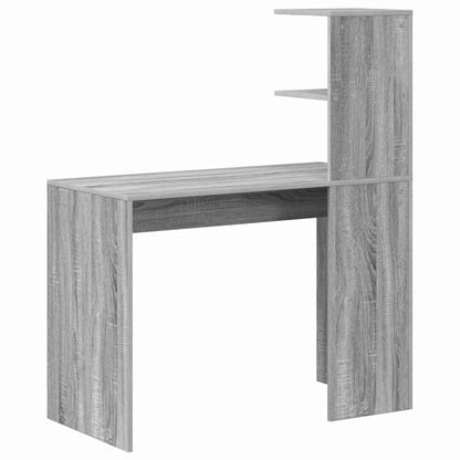 vidaXL Schreibtisch Graues Sonoma 102 x 50 x 124 cm Holzwerkstoff