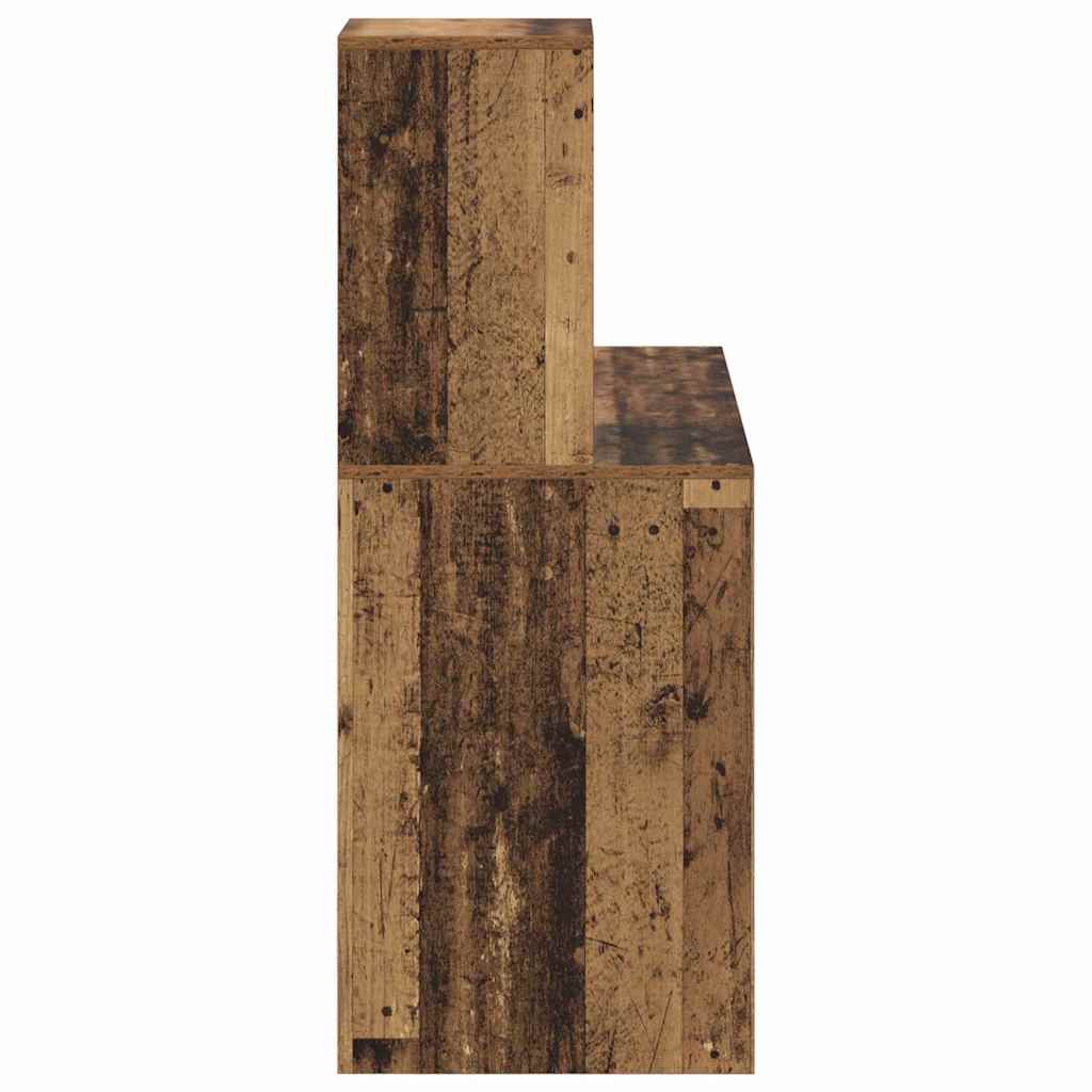 vidaXL Schreibtisch mit Regal Altholz 102 x 50 x 124 cm Holzwerkstoff