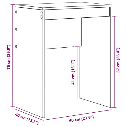 vidaXL Bureau en bois de récupération 60 x 40 x 76 cm