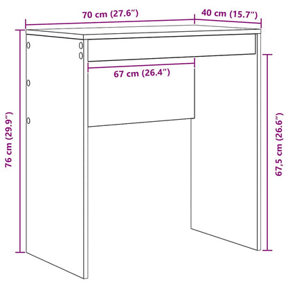 vidaXL Schreibtisch Geräucherte Eiche 70 x 40 x 76 cm