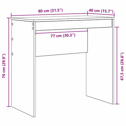 vidaXL Schreibtisch Altholz 80 x 40 x 76 cm
