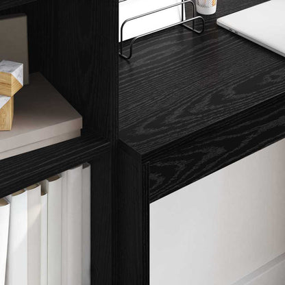 Schreibtisch Schwarz Eichen-Optik 90 x 40 x 76 cm