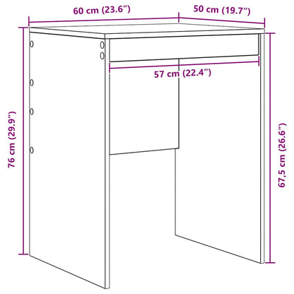 vidaXL Schreibtisch Beton Grau 60 x 50 x 76 cm