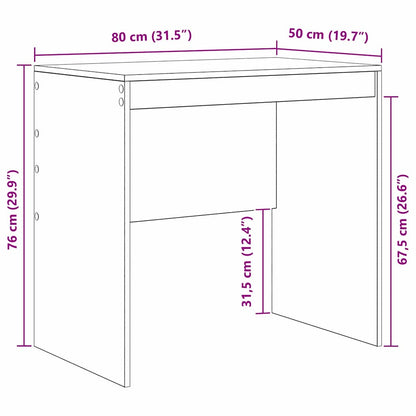 vidaXL Schreibtisch Weiß 80 x 50 x 76 cm