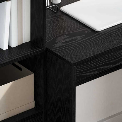 vidaXL Schreibtisch Schwarz Eichen-Optik 80 x 50 x 76 cm