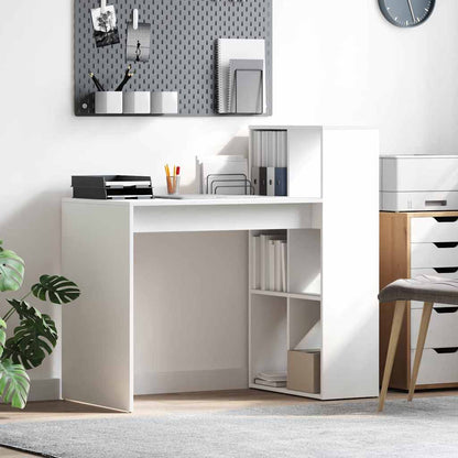 vidaXL Schreibtisch mit Regal Weiß 108 x 55 x 103.5 cm Holzwerkstoff