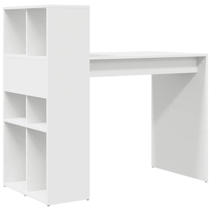 vidaXL Schreibtisch mit Regal Weiß 108 x 55 x 103.5 cm Holzwerkstoff