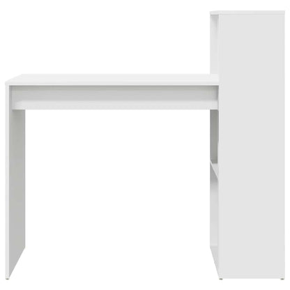 vidaXL Schreibtisch mit Regal Weiß 108 x 55 x 103.5 cm Holzwerkstoff