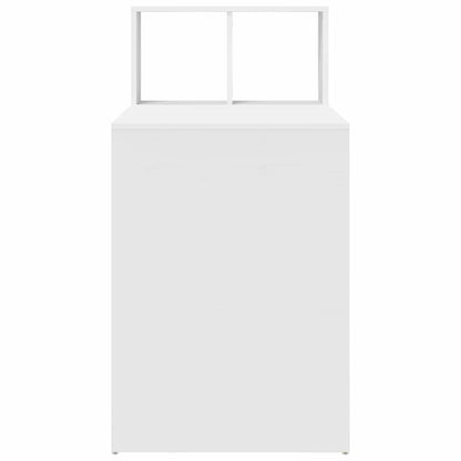 vidaXL Schreibtisch mit Regal Weiß 108 x 55 x 103.5 cm Holzwerkstoff