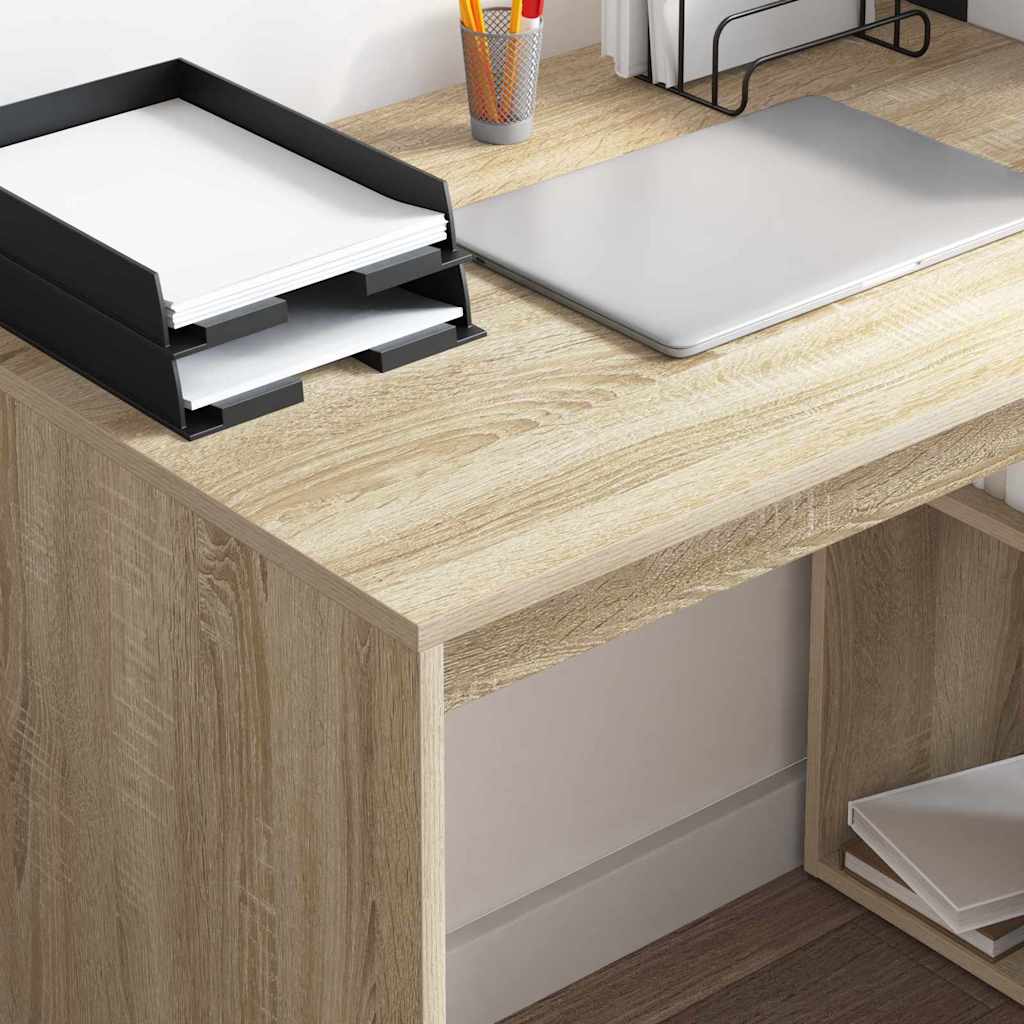 vidaXL Schreibtisch Sonoma-Eiche 108 x 55 x 103.5 cm Holzwerkstoff