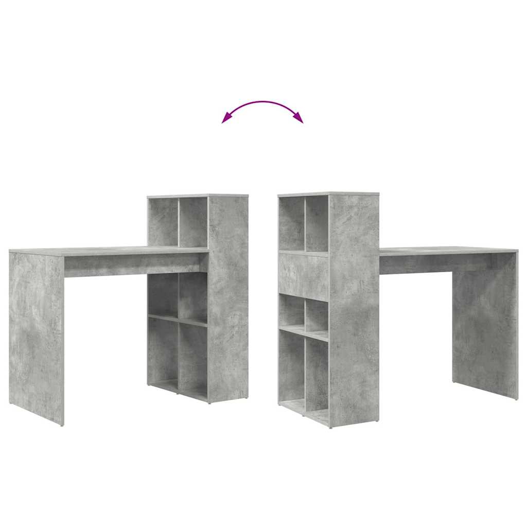 vidaXL Schreibtisch Beton Grau 108 x 55 x 103.5 cm Holzwerkstoff