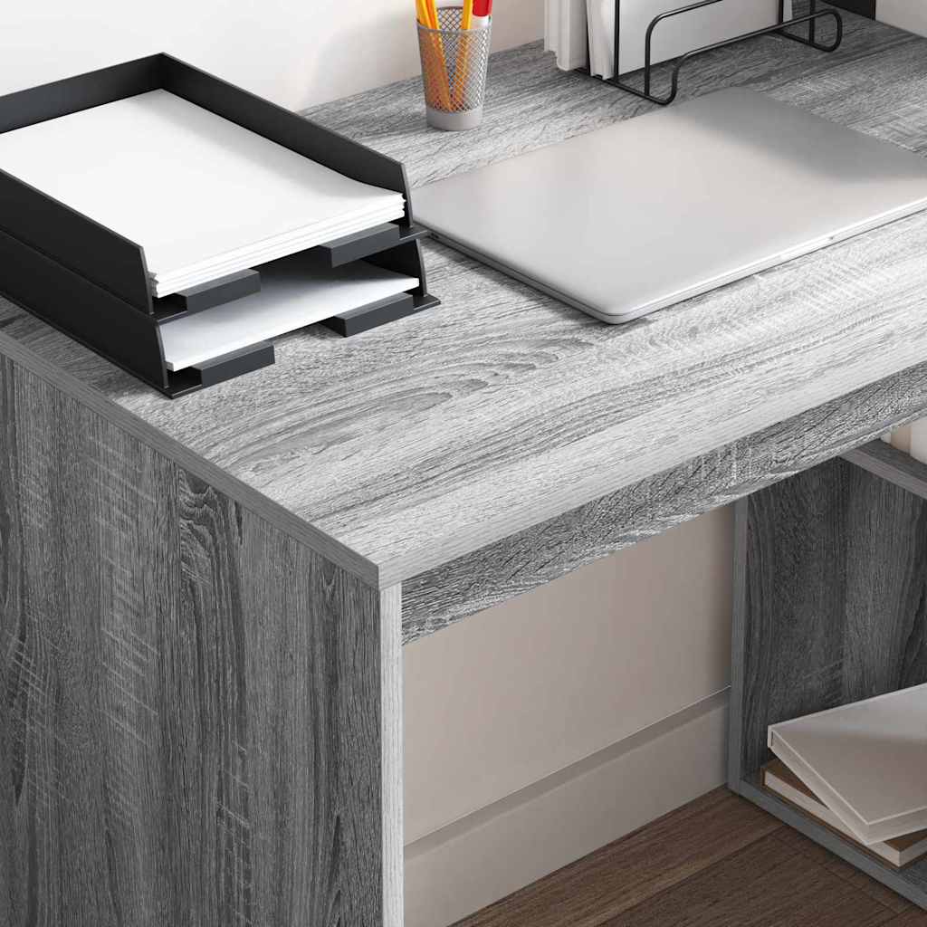 vidaXL Schreibtisch Graues Sonoma 108 x 55 x 103.5 cm Holzwerkstoff