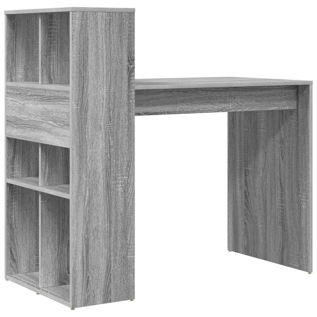 vidaXL Schreibtisch Graues Sonoma 108 x 55 x 103.5 cm Holzwerkstoff