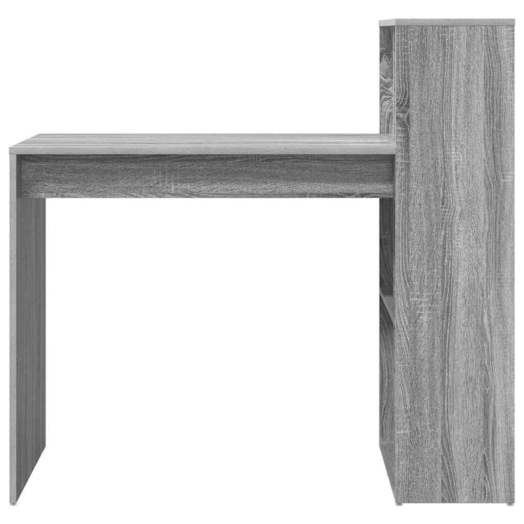 vidaXL Schreibtisch Graues Sonoma 108 x 55 x 103.5 cm Holzwerkstoff