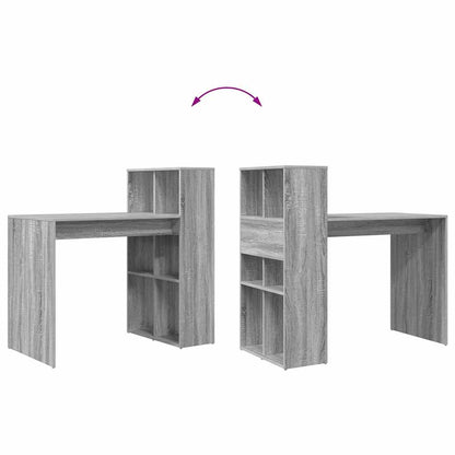 vidaXL Schreibtisch Graues Sonoma 108 x 55 x 103.5 cm Holzwerkstoff