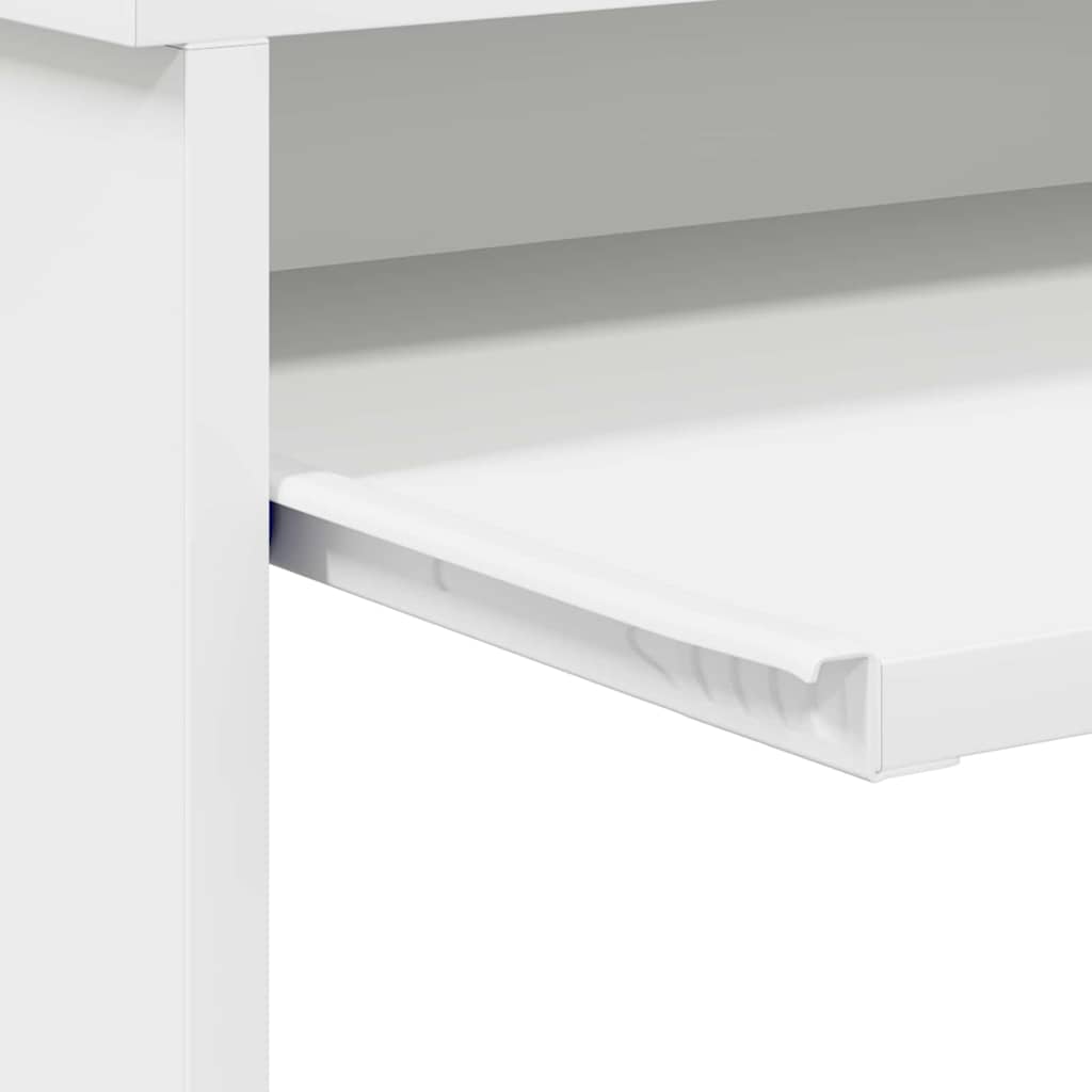 vidaXL Schreibtisch mit Regal Weiß 106 x 41 x 88.5 cm Holzwerkstoff
