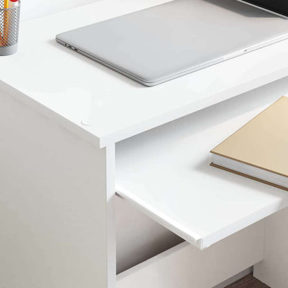 vidaXL Schreibtisch mit Regal Weiß 106 x 41 x 88.5 cm Holzwerkstoff