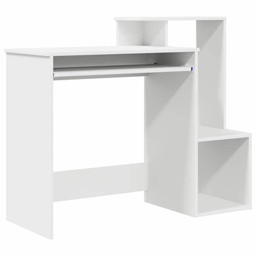 vidaXL Schreibtisch mit Regal Weiß 106 x 41 x 88.5 cm Holzwerkstoff