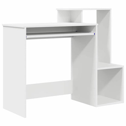 vidaXL Schreibtisch mit Regal Weiß 106 x 41 x 88.5 cm Holzwerkstoff