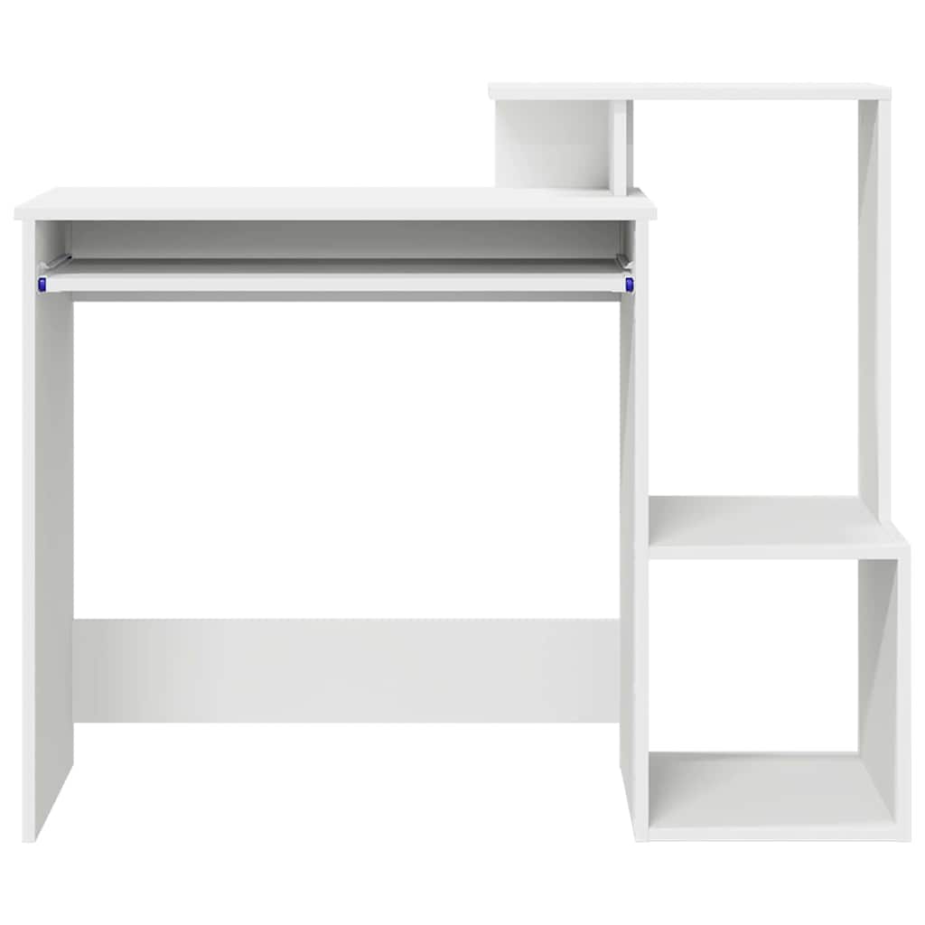 vidaXL Schreibtisch mit Regal Weiß 106 x 41 x 88.5 cm Holzwerkstoff