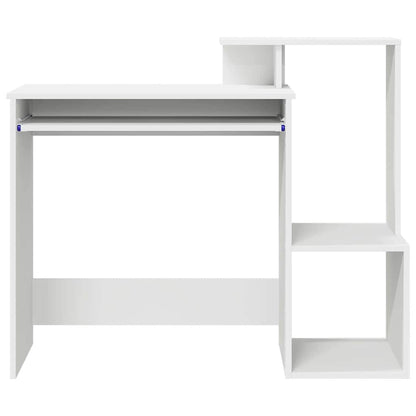 vidaXL Schreibtisch mit Regal Weiß 106 x 41 x 88.5 cm Holzwerkstoff