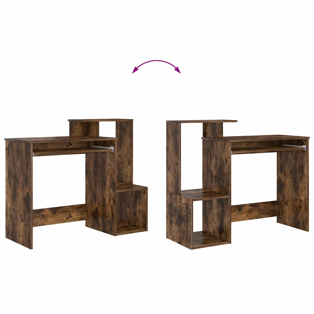 vidaXL Schreibtisch Geräucherte Eiche 106 x 41 x 88.5 cm Holzwerkstoff